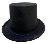 NessiWorld Black Color Plastic Nubuck Velvet Coated Felt Hat 11 cm
